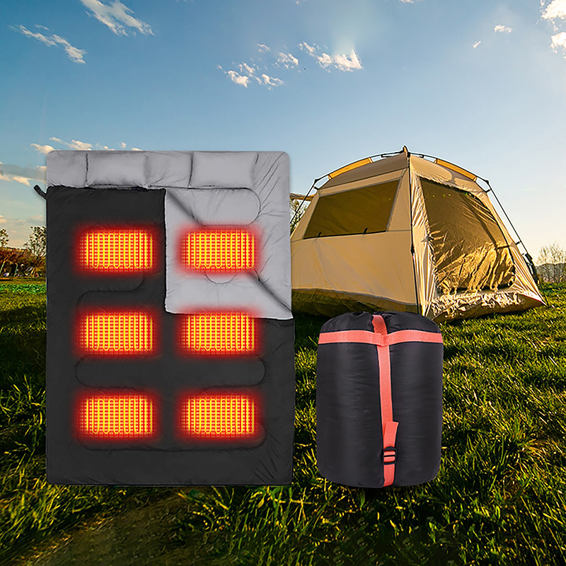 Outdoor Power Pedestal - Doppelt beheizter Schlafsack für Outdoor-Camping, 3-Gang-Einstellung,