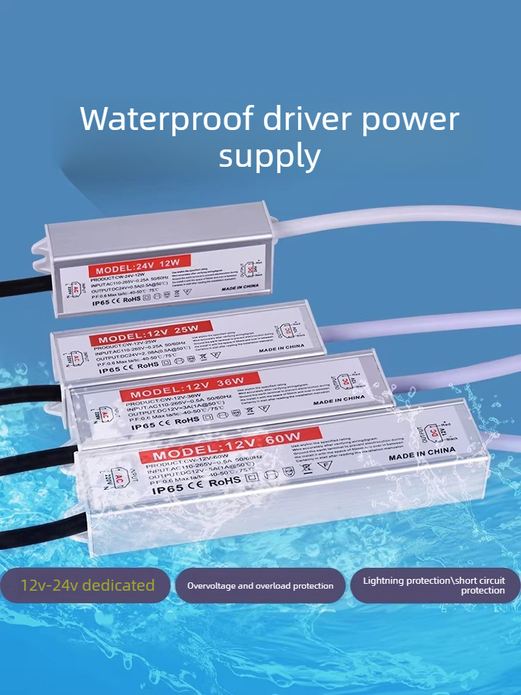 Outdoor Power Transformer - AC/DC Wasserdichtes Beleuchtungsnetzteil IP67 DC12V 24V