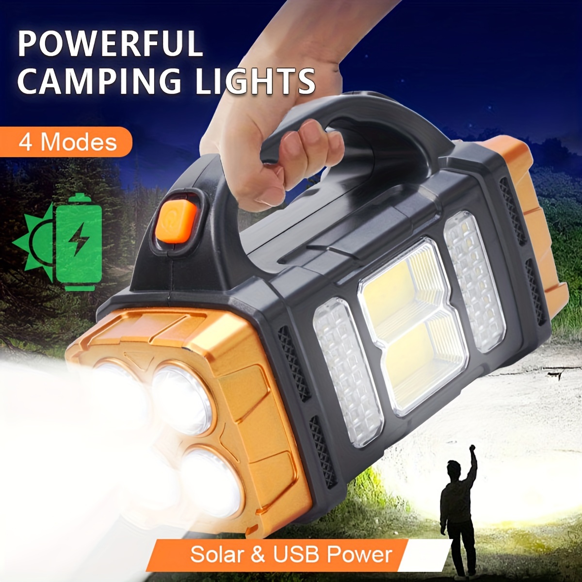 Outdoor Usb Power Supply - Neue verbesserte wiederaufladbare Hochleistungs-Solar-LED-Taschenlampe mit Powerbank,
