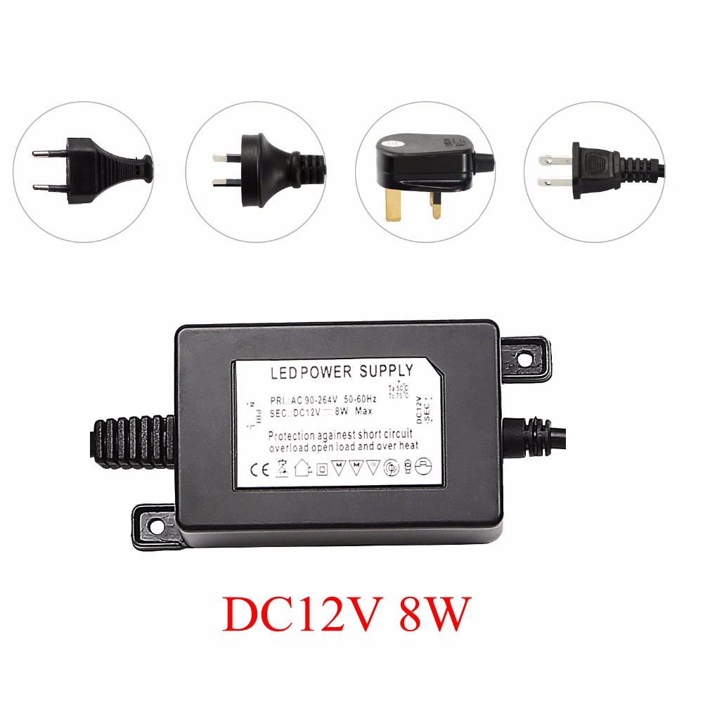 Outdoor Power Transformer - IP67 Wasserdichter DC12V 8W Transformator Netzteil