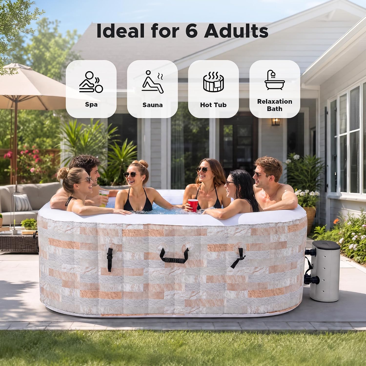 6,5 Fuß großer aufblasbarer Wh – Outdoor Power For Hot Tub Bewertung und Preis