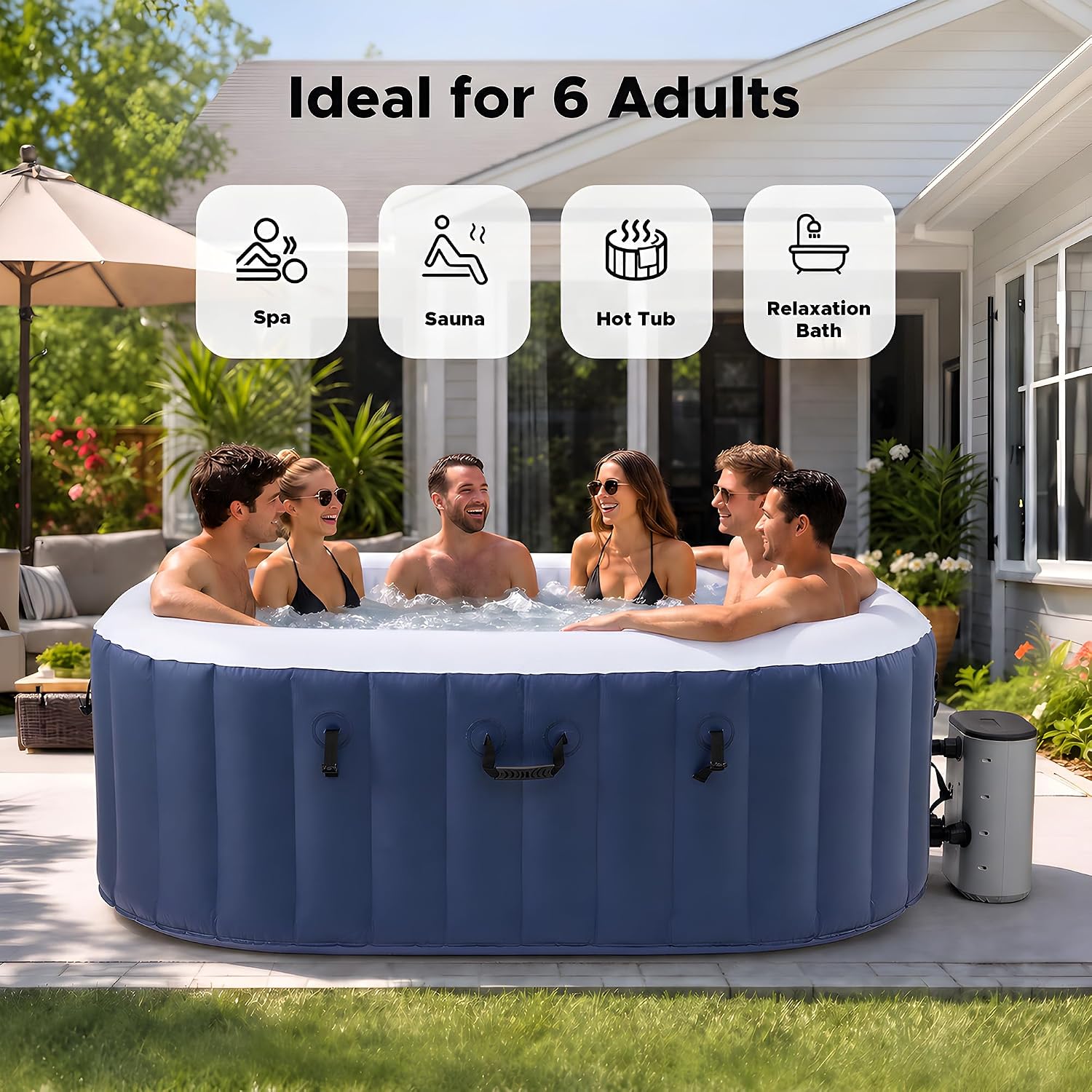 6,5 Fuß großer aufblasbarer Wh – Outdoor Power For Hot Tub Bewertung und Preis