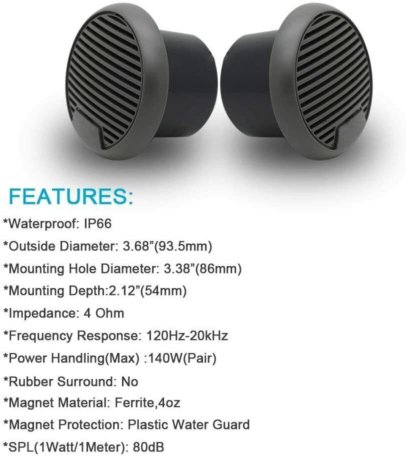 Herdio 2PCS 3'' Bluetooth Mari – Outdoor Power For Hot Tub Bewertung und Preis