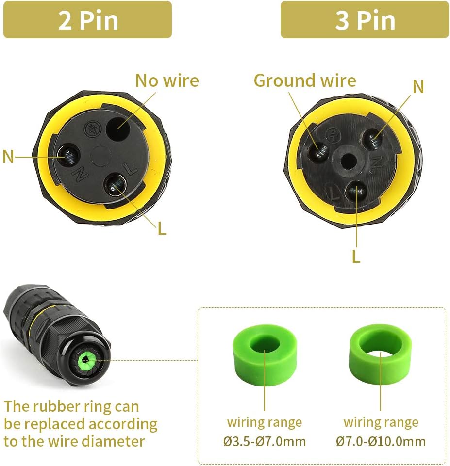 M16 2PIN 3PIN IP68 Wasserdicht – Outdoor Power Wire Bewertung und Preis